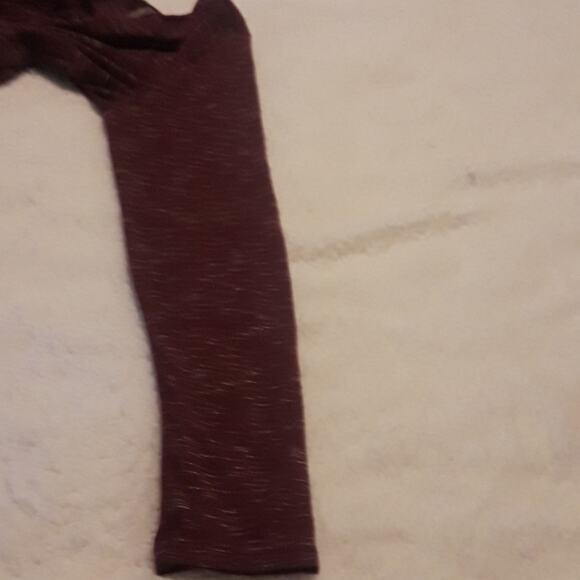 Womens Sz S Burgandy Lace Up Front Long Sleeve Y2K 90s Grunge Silverwear Top - Picture 5 of 9